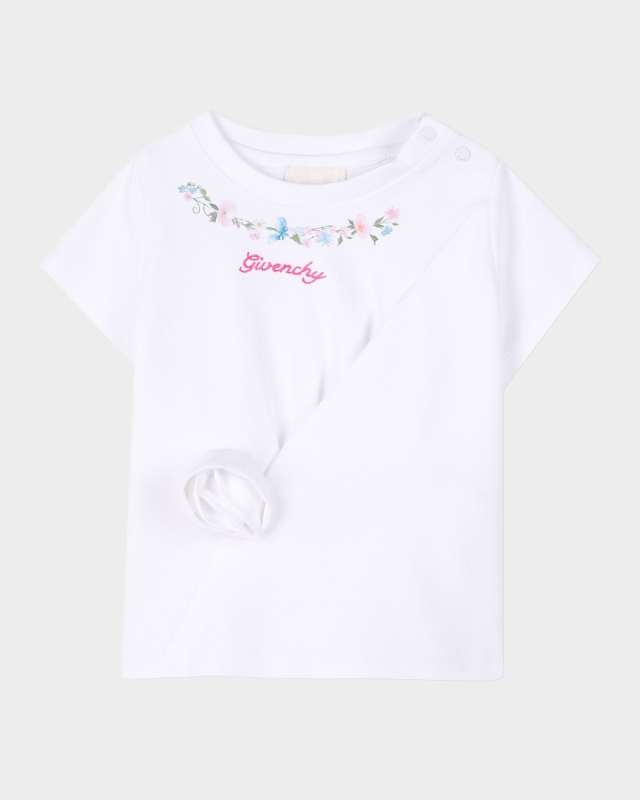 Girl's Floral Embroidered Logo-Print T-Shirt, Size 12M-3